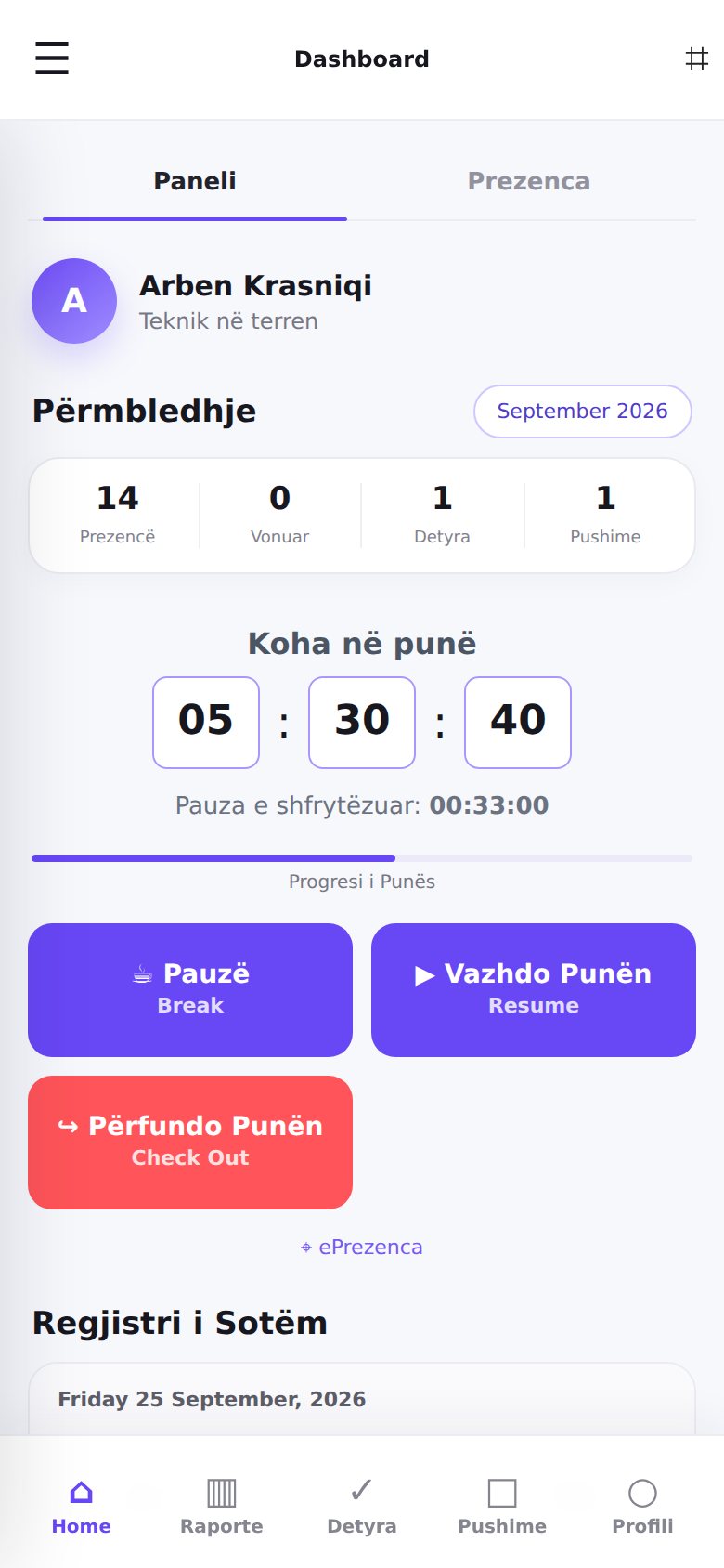 Paneli i punonjësit